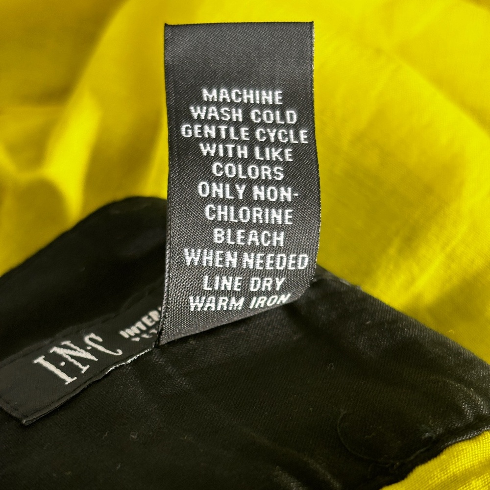 INC International Concepts Eyelet Cutout Skirt - Black & Yellow Size 2P - Picture 9 of 10